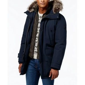 Michael Kors Men's Hooded Bib Snorkel Parka